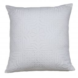 Ester Applique Pillow Cover - White